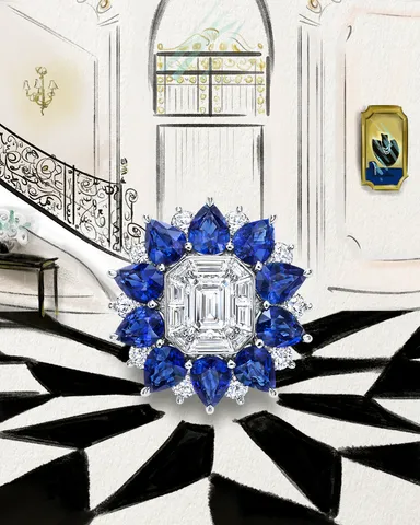 「718 マーブルマルケトリ」リング