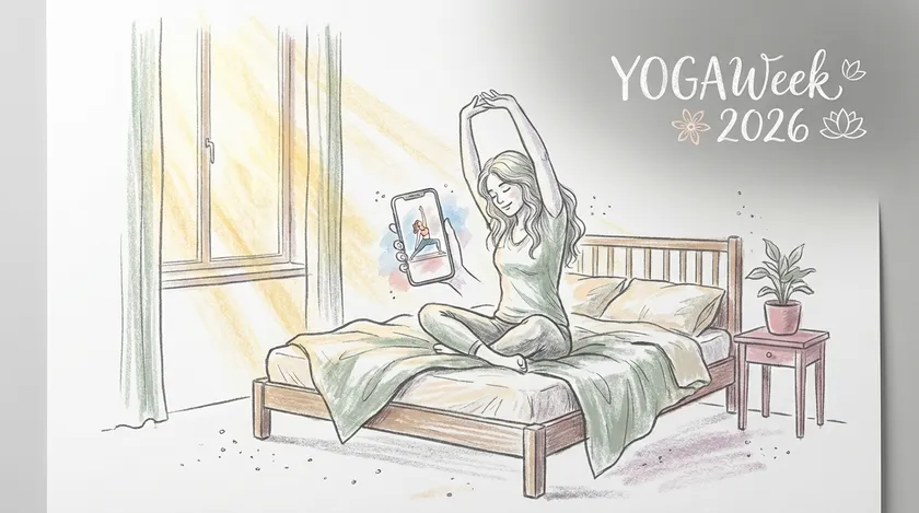 早朝おきがけのヨガ