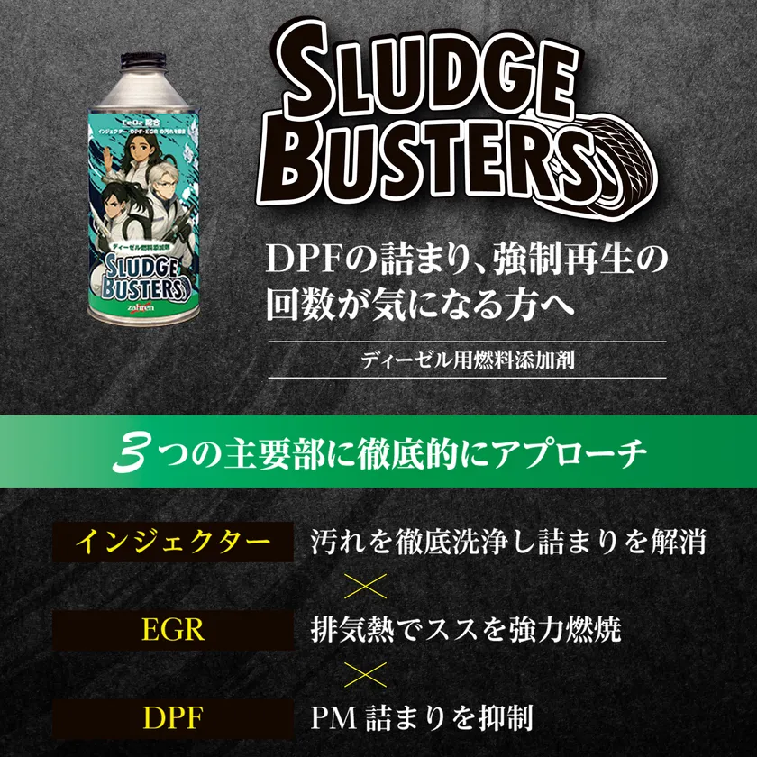ディーゼル用-3つの主要部に効く