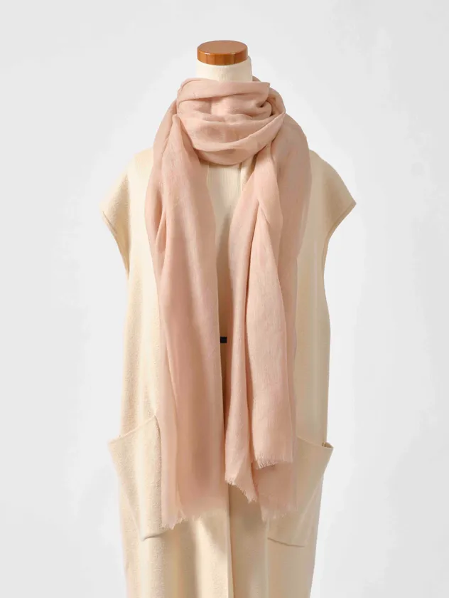 森染めショール(山桜ピンク)