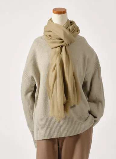 森染めショール(よもぎグリーン)