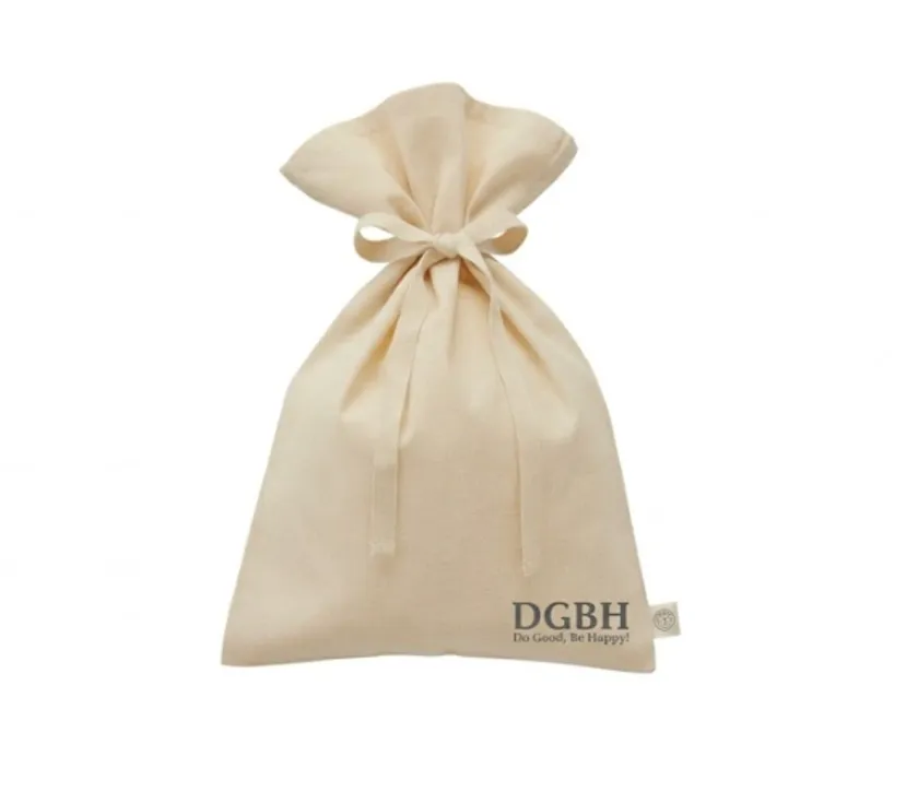 DGBHオリジナル オーガニックコットン ラッピング巾着 M