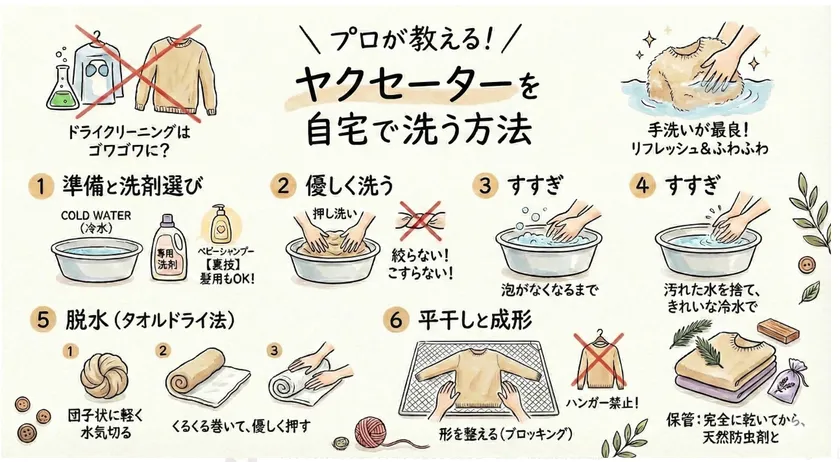 ヤクニットのお洗濯術