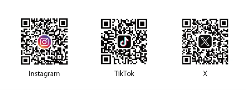 Instagram・TikTok・X 二次元コード