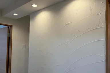 完成した漆喰壁