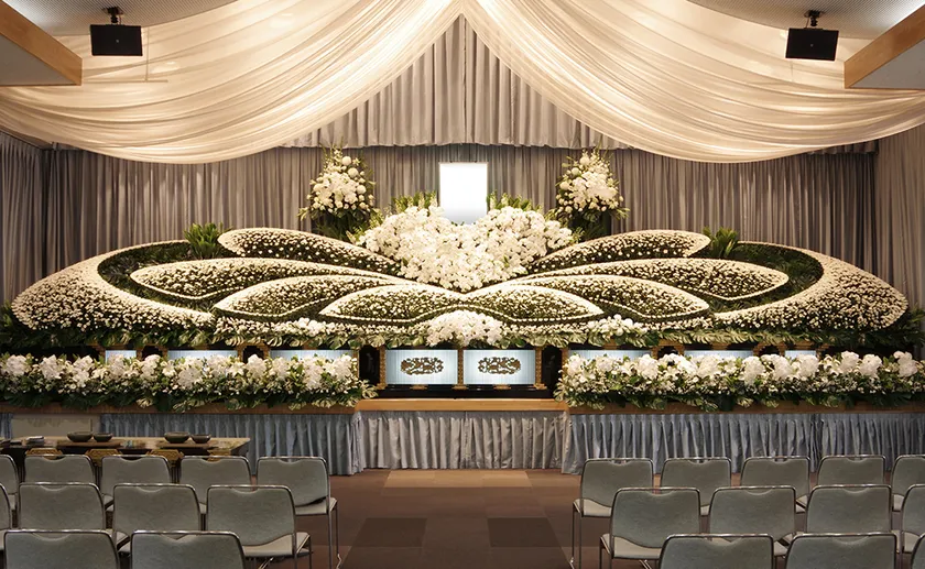 実際の花祭壇施行画像