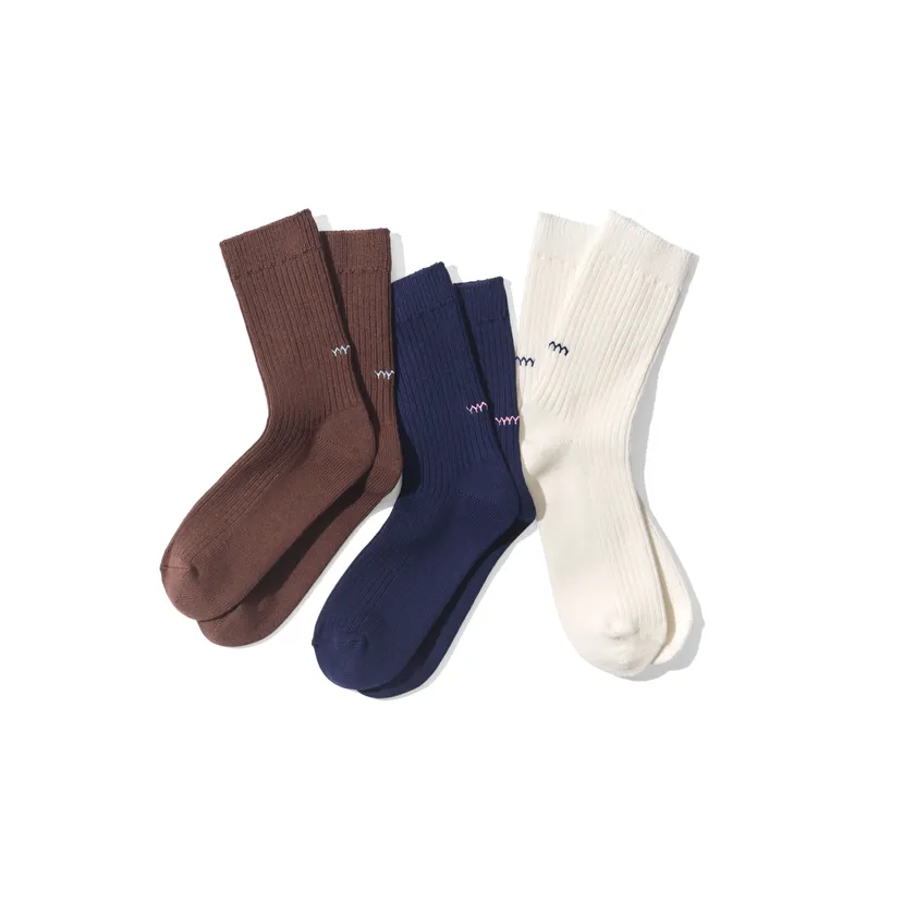 Ribbed Crew Socks