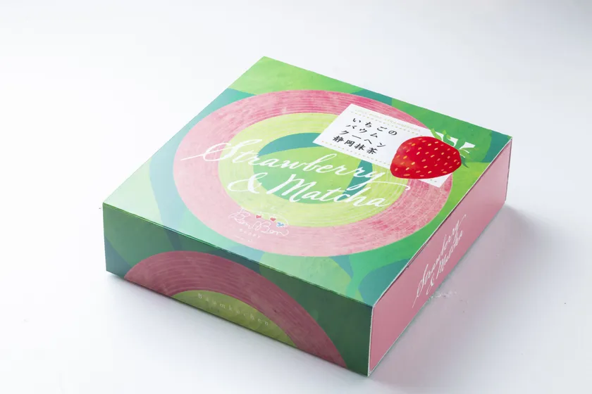 いちごのバウムクーヘン静岡抹茶　パッケージ