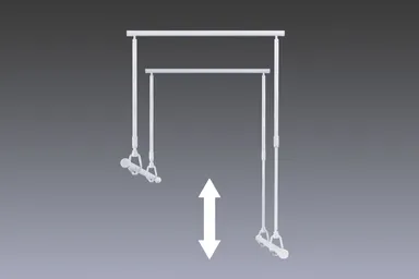 吊材は560mm～860mmの範囲で長さ調節可能