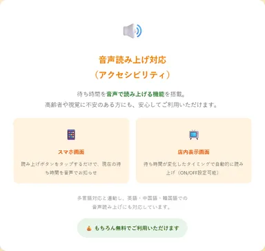 音声読み上げ対応