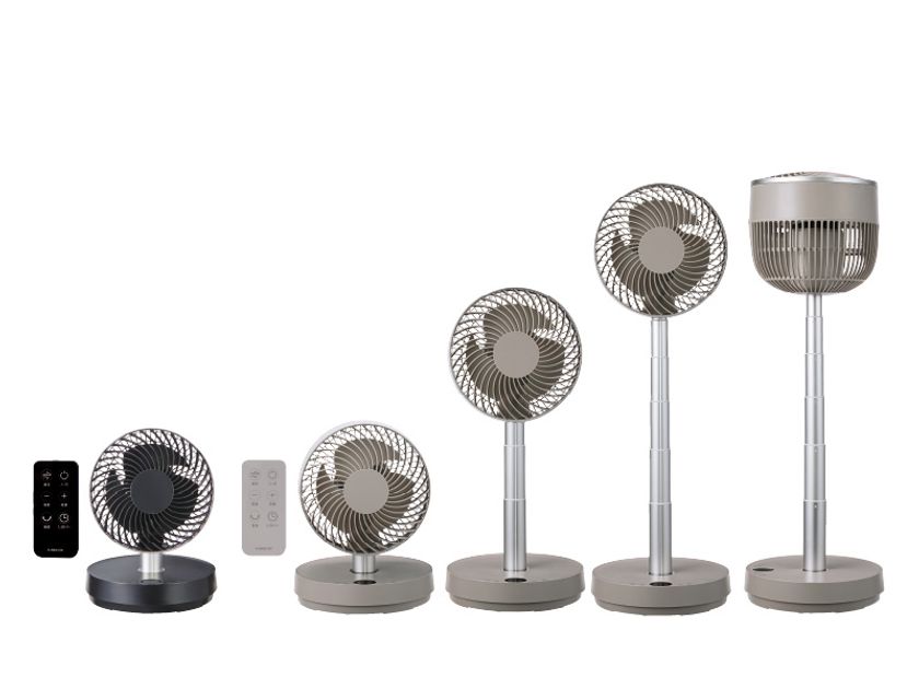 消費電力を前モデル比約80％に削減！
「のび～るDCサーキュレーター」ブラックと
新色のグレージュカラーを2026年4月上旬に発売