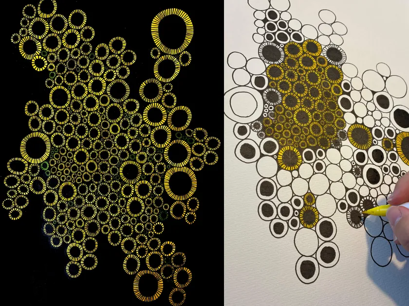 ひまわり 制作風景