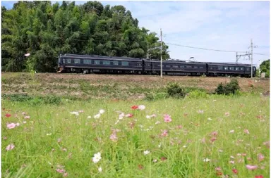 飛鳥・壺阪山間を走る観光特急「青の交響曲（シンフォニー）」