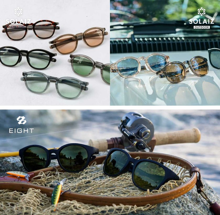 唯一無二のアイ＆スキンケアサングラス「SOLAIZ」から
新型と「EIGHT」シリーズ新色が4月8日(水)に同時発売