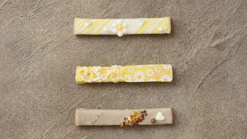 鮮やかなチョコレート。3本セットです