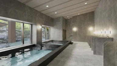 露天風呂付大浴場完成予想図