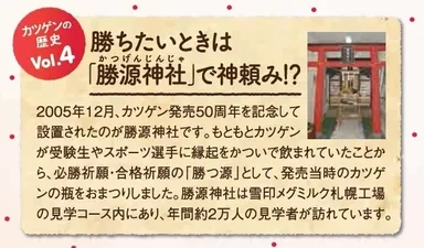 パッケージ側面表示「カツゲンの歴史」