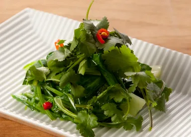 たっぷりパクチーの青菜炒め画像