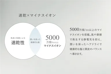 マイナスイオンによるヘアケア効果