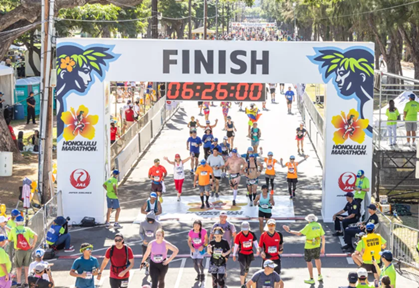 JALホノルルマラソン・フィニッシュエリア