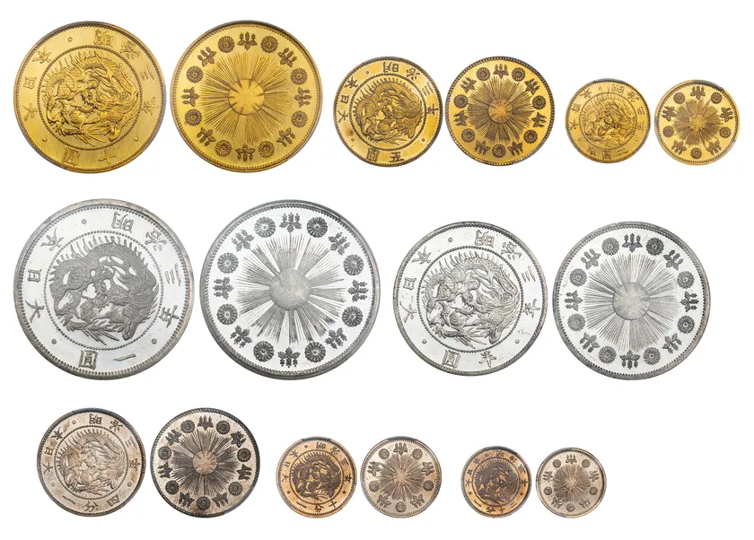 英国王立造幣局鋳造 日本 試鋳貨8種プルーフセット