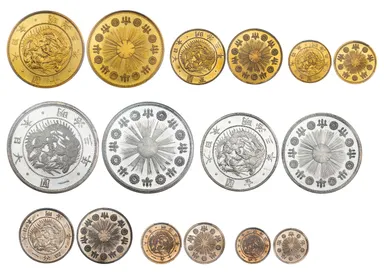 英国王立造幣局鋳造　日本　試鋳貨8種プルーフセット