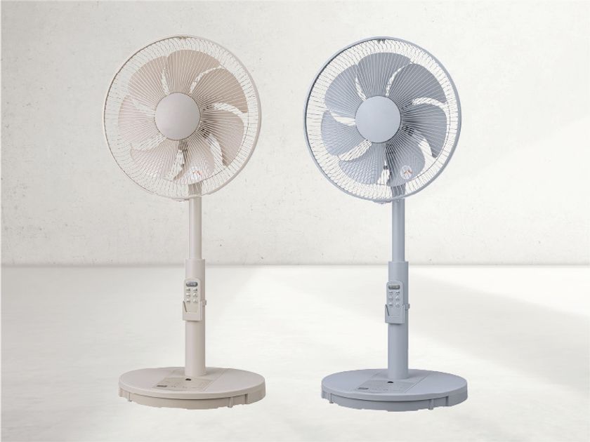 触れたら止まる、だから安心
「タッチストップ DCリビング扇風機」を4月中旬に新発売
