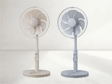 ガードに触れると運転を自動停止する「タッチストップ DCリビング扇風機」