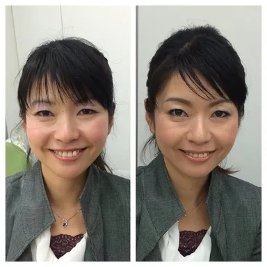 復帰後2カ月ママの指導前（左）と指導後（右）