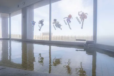 浴室ガラス面装飾2