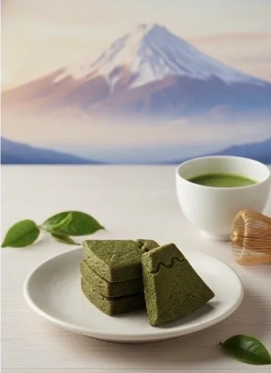 抹茶富士山クッキー