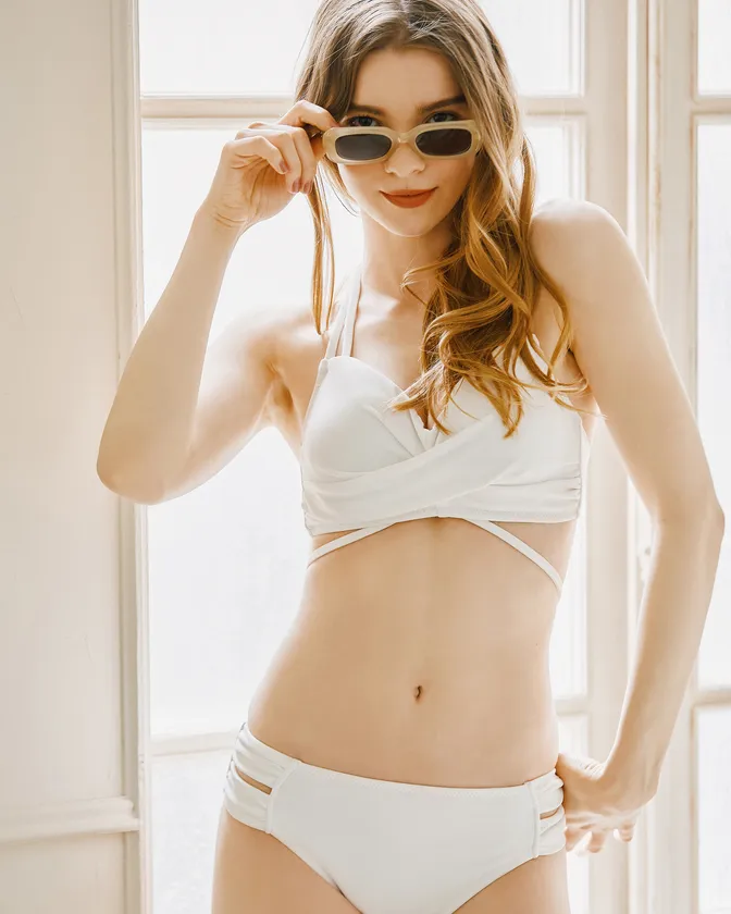 ナイスバディ水着 カシュクールワイヤービキニ-3