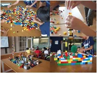 ブロックでものづくりをすることで、子どもの創造性を刺激。