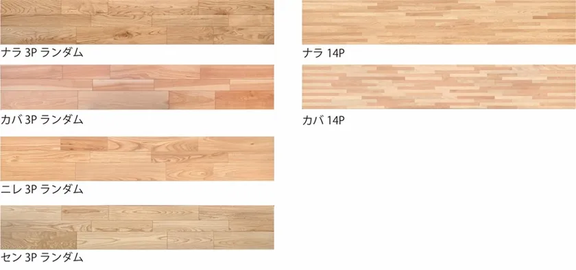 6種類のラインナップ