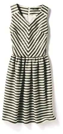 ボーダーフィット＆フレアワンピース