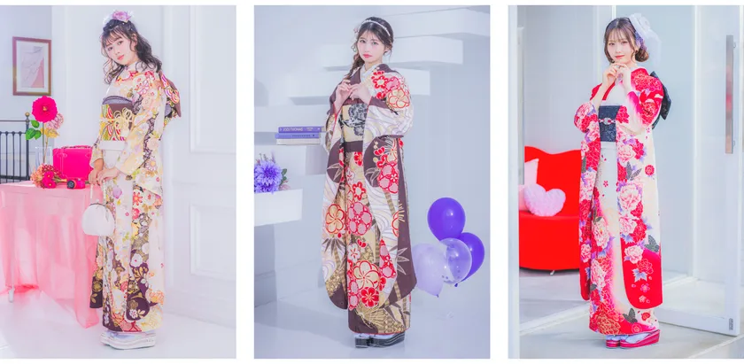 左から、長浜広奈 着用(I-4402)、藤田みあ 着用(T-26)、矢野 滴 着用(I-2907)