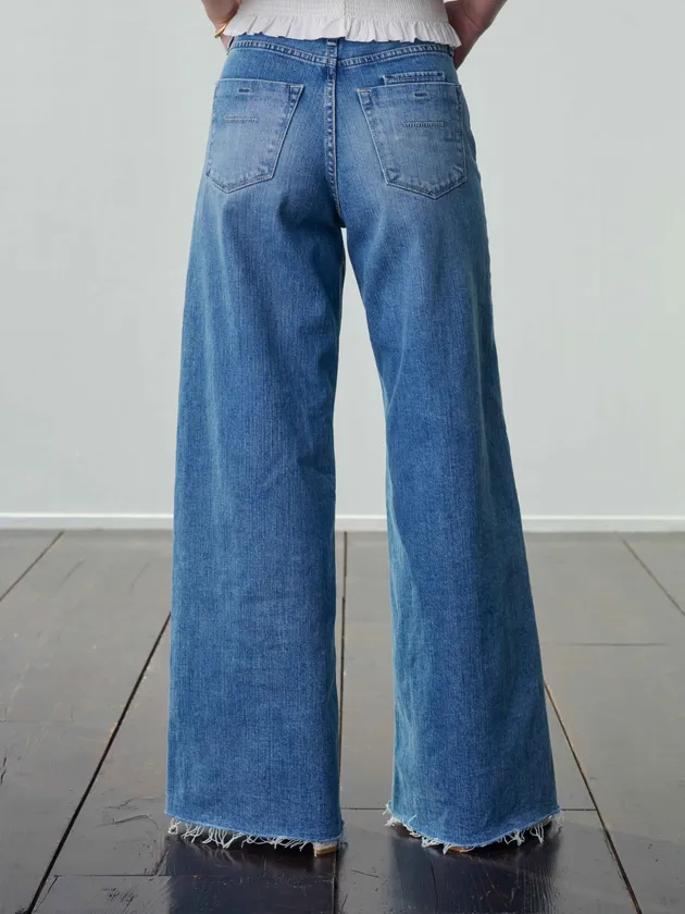 LYDIA -wide flare- #Cutoff Light Blue3