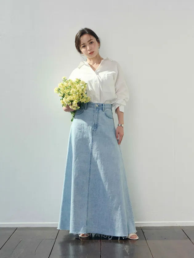 Volume Flare Skirt #Cutoff Ice1