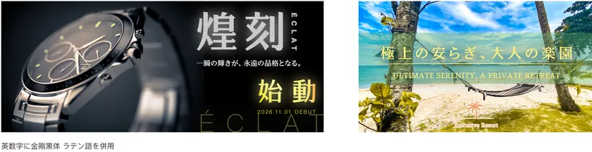 ダイナフォント「麗金体」活用例