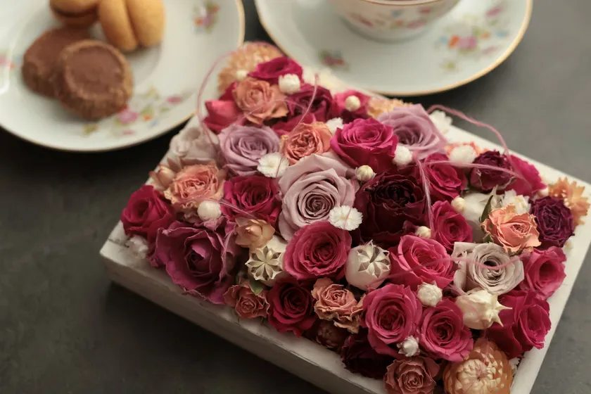 枯れないバラのギフト