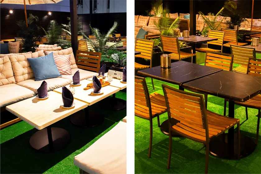 リゾート風ビアガーデンのお席