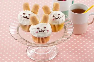 レシピ例（うさぎのカップケーキ）