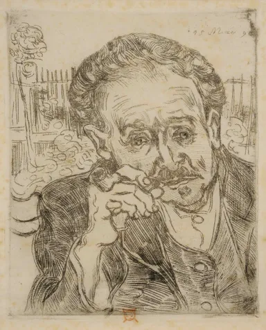 フィンセント・ファン・ゴッホ「ガッシェ博士の肖像」東京藝術大学蔵