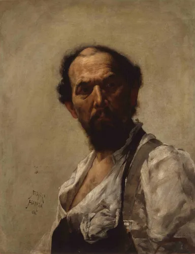 原田直次郎「靴屋の親爺」東京藝術大学蔵