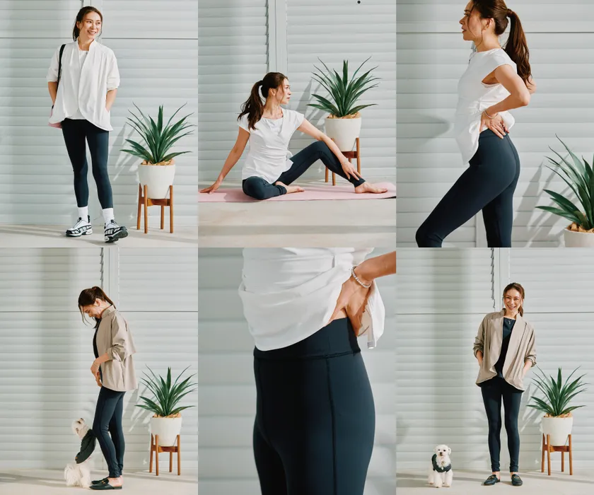 【水陸両用】【UPF50＋】インナー付きレギンス-1