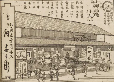 (Photo_07)「本家和洋御眼鏡仕入所 六角通寺町西入 玉屋事 向与兵衛」『工商技術 都の魁』(下)より 石田有年編、石田才次郎刊 1883年(明治16)