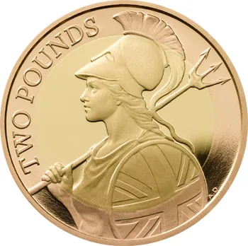 2ポンド通常貨裏面　ブリタニア像