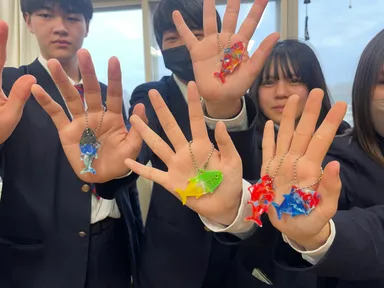 ワークショップで制作したキーホルダー