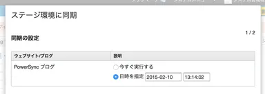 その場で実行するだけでなく、日時を指定しての同期も可能