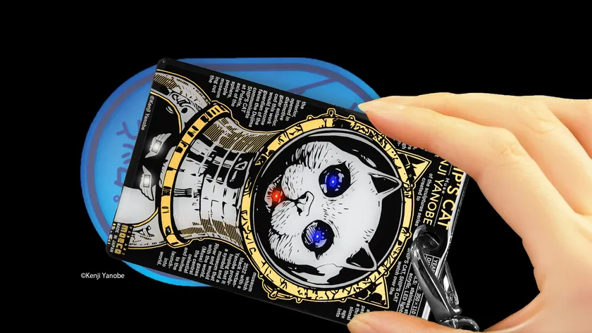 FLASH SHIP'S CAT(Muse) 基板アート ICカードケース 使用イメージ